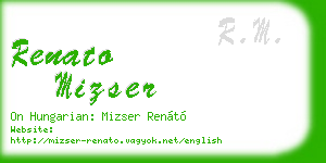 renato mizser business card